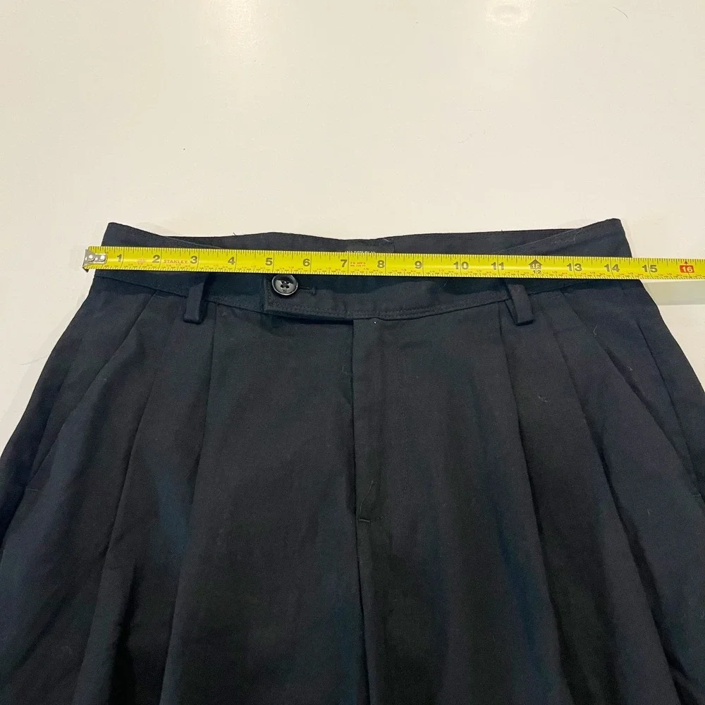 NEW Banana Republic Womens Black Linen Pleated Wide Leg Pants Coastal Career 6P